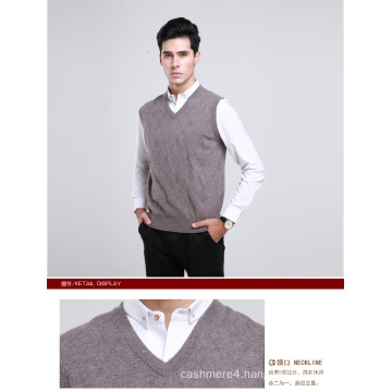 Yak Wool/Cashmere V Neck Pullover Waistcoat/Clothes/Garment/Knitwear